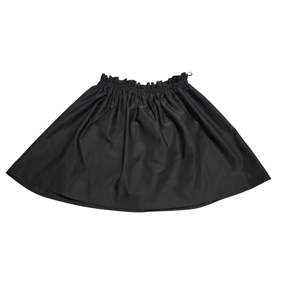 Zara Woman Black Paperbag Waist Mini Skirt Small Cotton Blend‎ Flared Skater